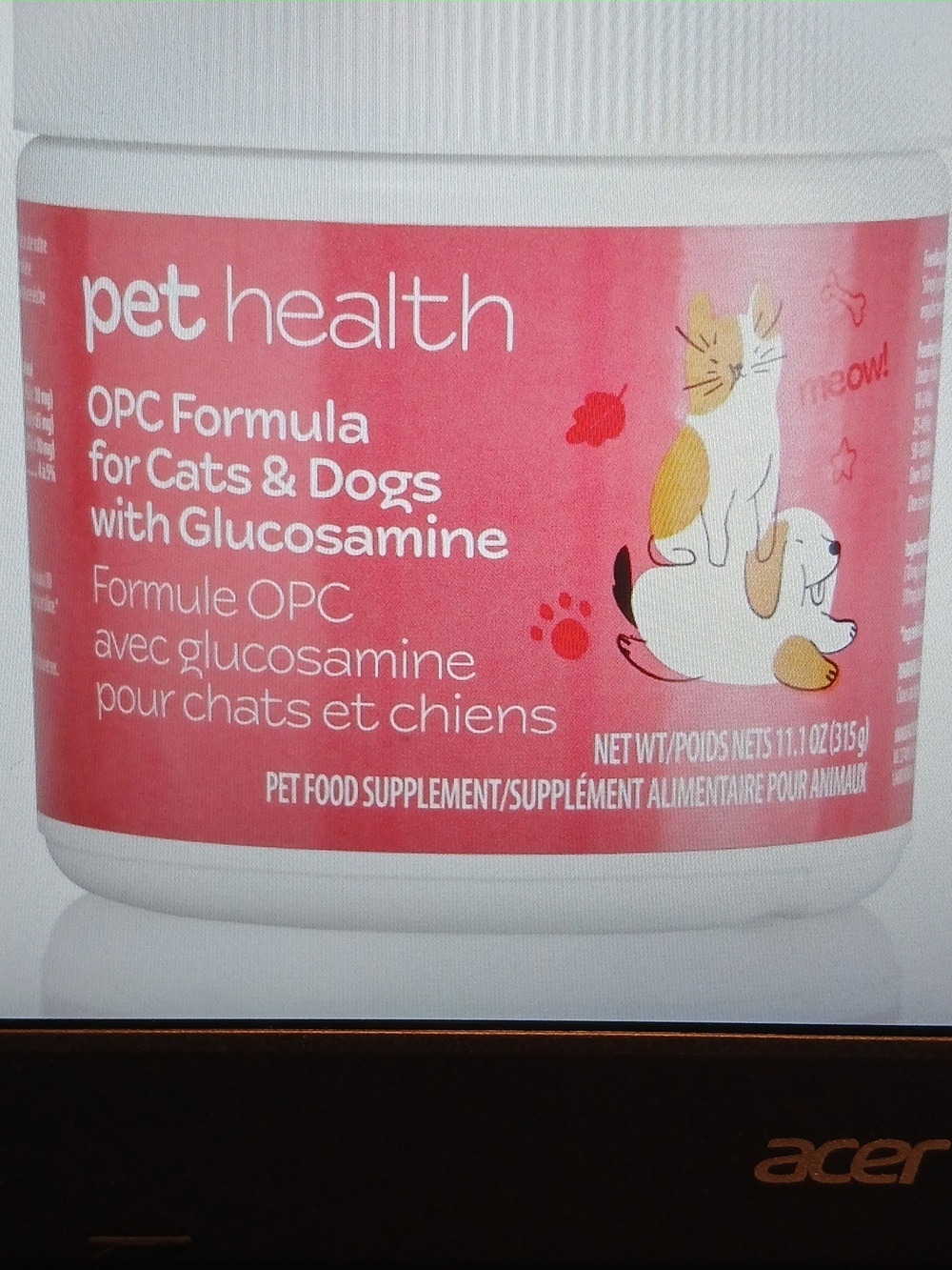 Pet Glucosamine Antioxidant Supplement for Cats/Dogs Immune/Bone/Joint Health